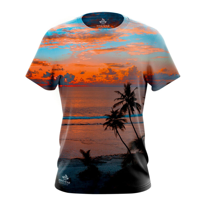 Sunset at sea beach tshirt