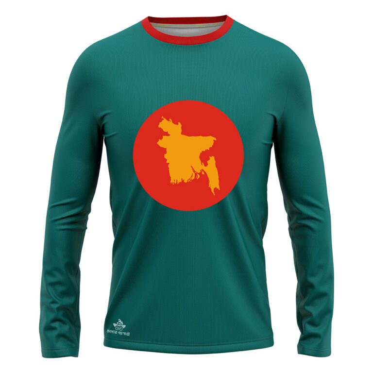 Bangladesh flag sublimation full sleeve jersey tshirt