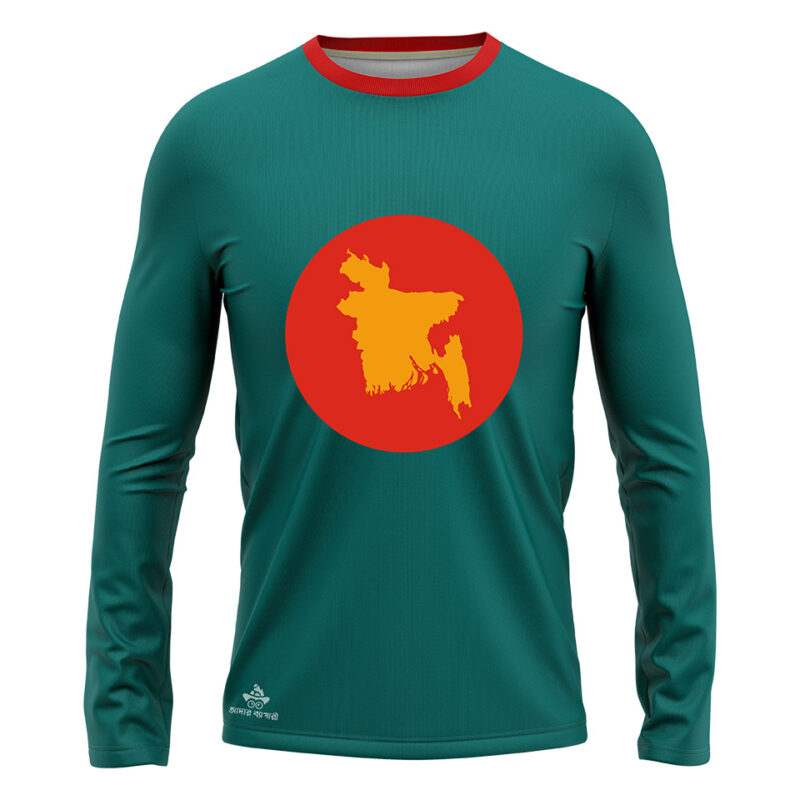 Bangladesh flag sublimation full sleeve jersey tshirt