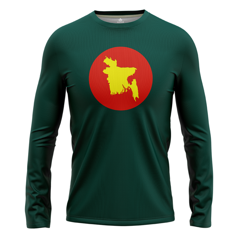 Bangladesh flag 1971 full sleeve sublimation jersey tshirt