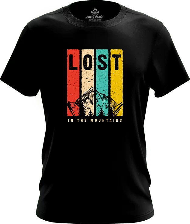 Lost in the mountains premium cotton tshirts