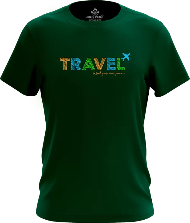 Travel typography cotton tshirt