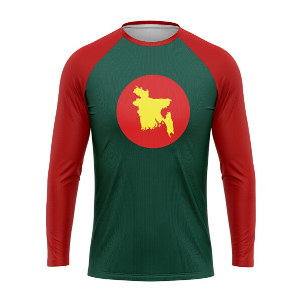 Bangladesh flag 71 Raglan full sleeve sublimation jersey tshirt