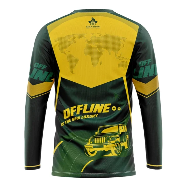 Offline full sleeve sublimation travel jersey tshirt