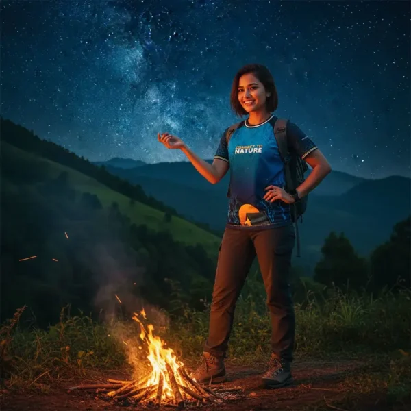 Connect to nature - nature wifi sublimation travel jersey camping tshirt