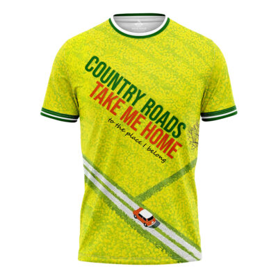 Country Roads take me home sublimation travel jersey tshirt