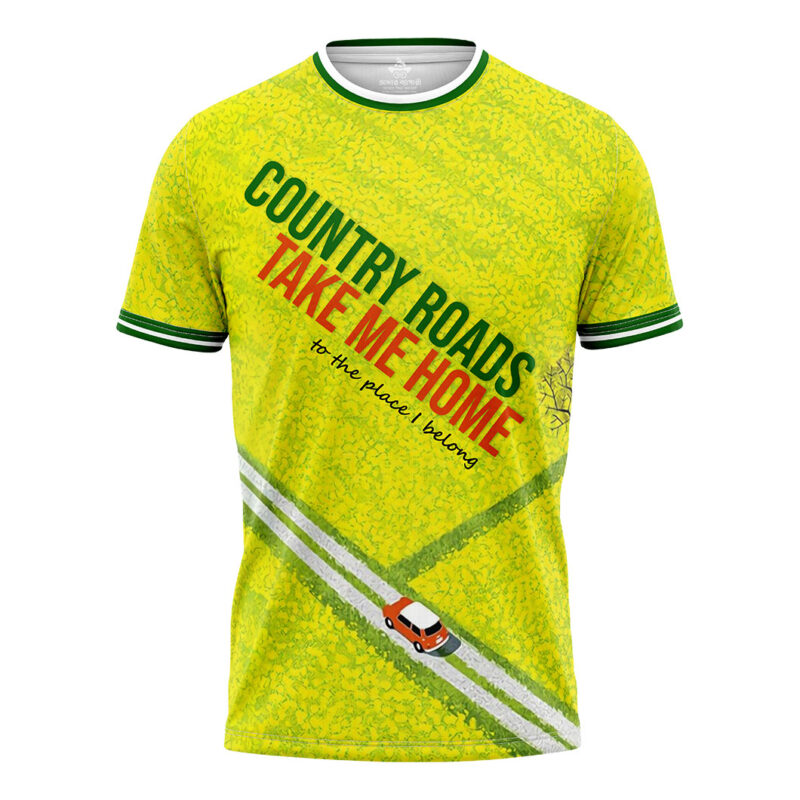 Country Roads take me home sublimation travel jersey tshirt