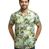 Tropical Breeze Viscose Lilen Cotton Cuban Collar Shirt