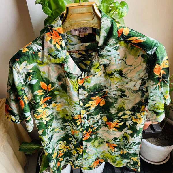 Tropical Breeze Viscose Lilen Cotton Cuban Collar Shirt
