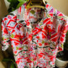 Abstract Pop Viscose Lilen Cotton Cuban Collar Shirt