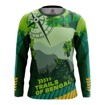 Trails of bengal sublimation travel jersey trekking hiking tshirt