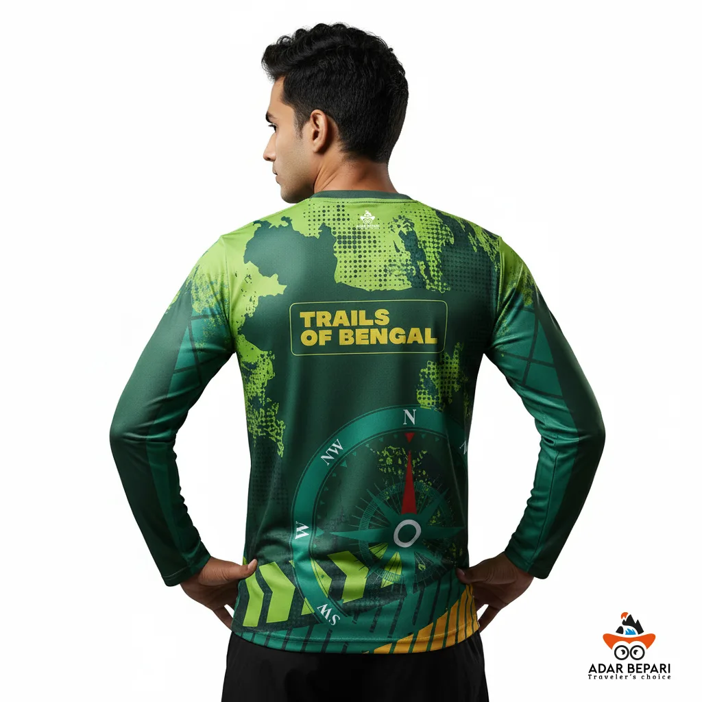 Trails of bengal sublimation travel jersey trekking hiking tshirt